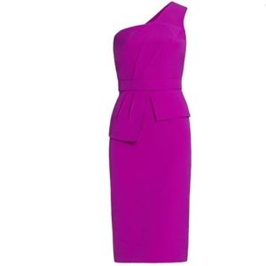 Safiyaa Dress - Size 16 - Dante Asymmetric cocktail dress  - Magenta